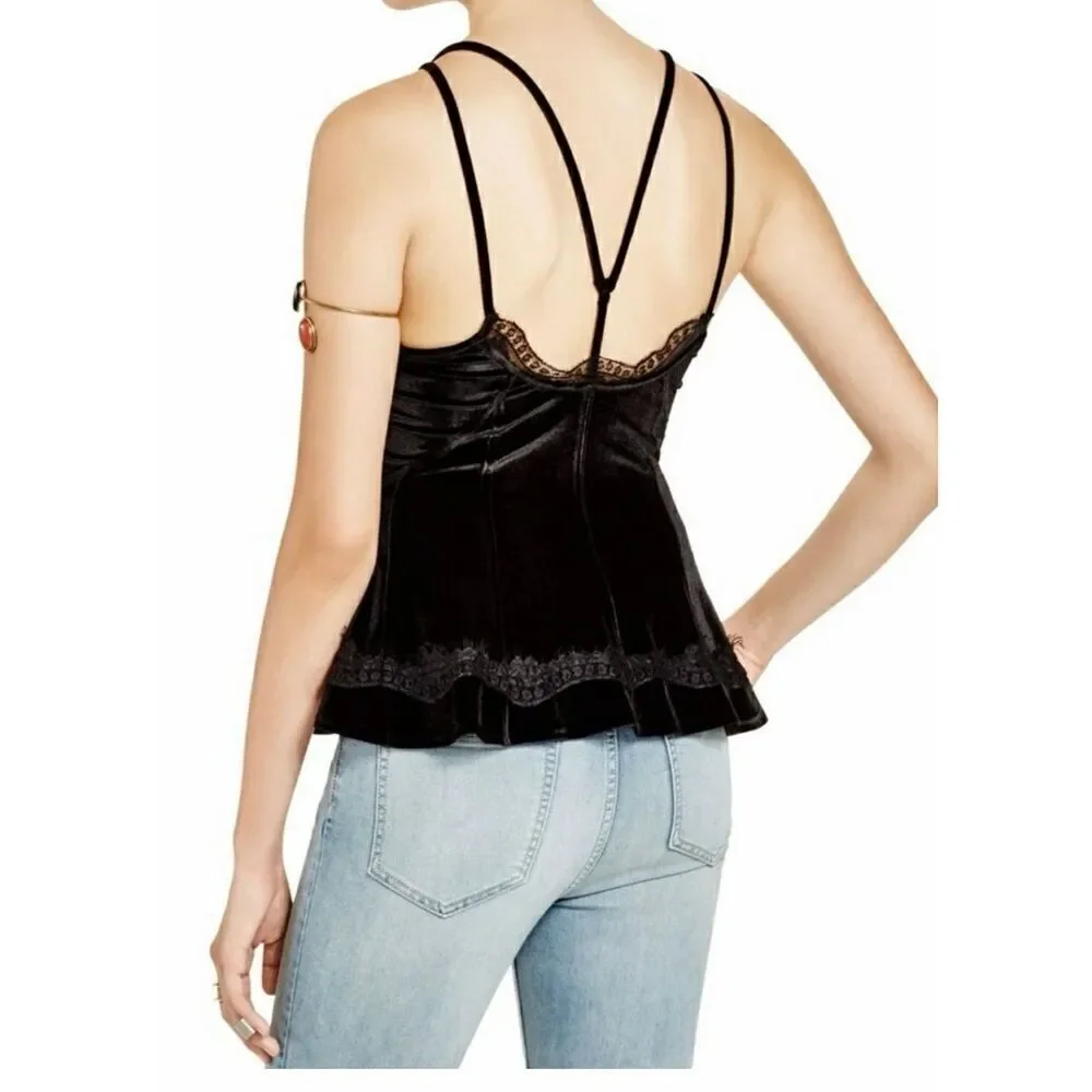 FREE PEOPLE ellie velvet top size M